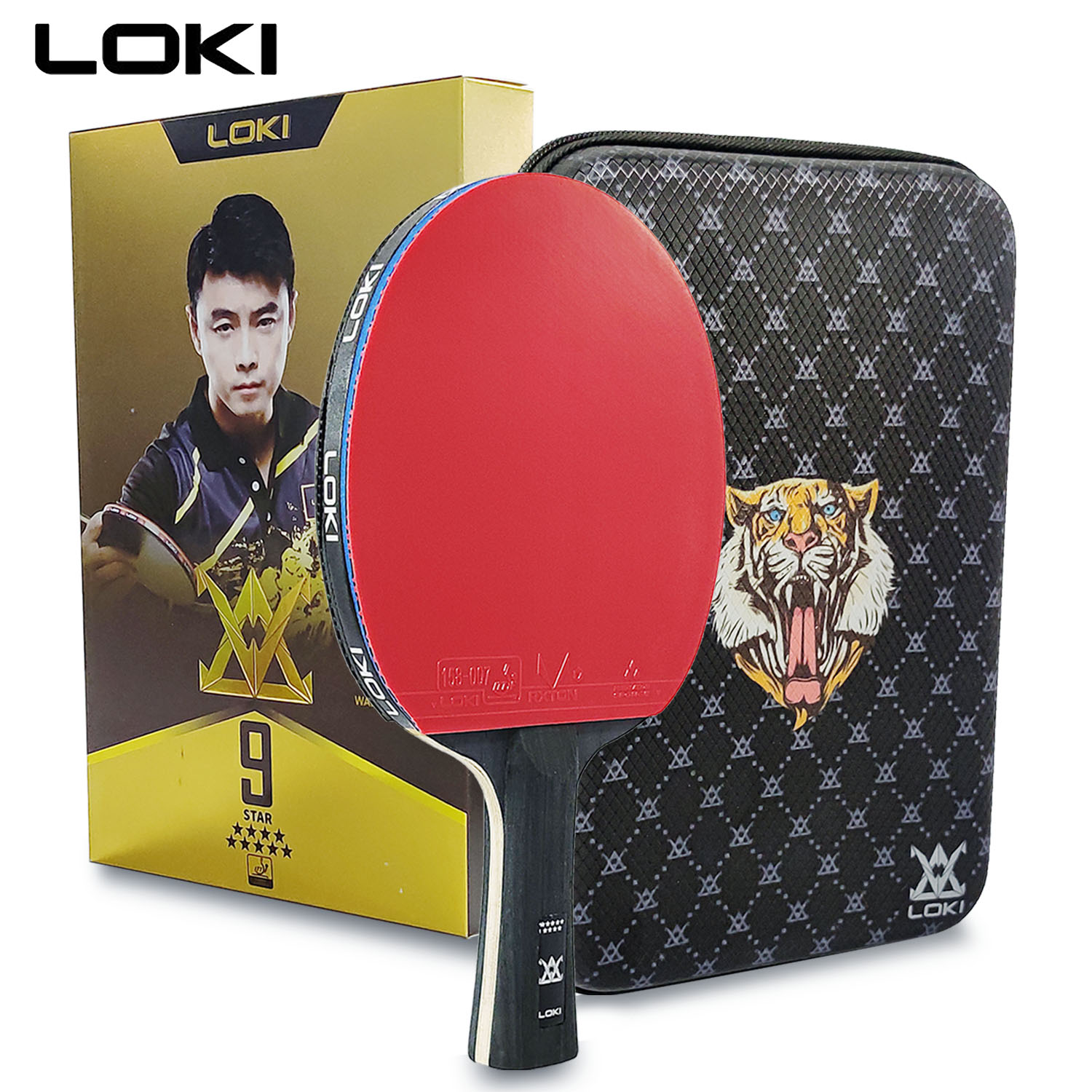 Badminton Racket Carbon - LOKI 9 스타 탁구 라켓 전문