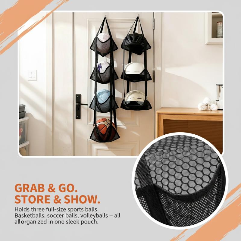 벽걸이형 농구공 보관 메쉬 가방, 차고나 학교에서 사용 - Sports Equipment Organizer Garage 리뷰 및 가격