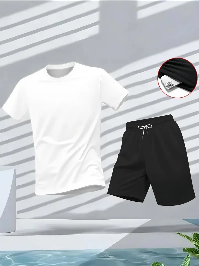 남성 정장 2피스 세트 패션 레저 편안한 세트 티셔츠  - Sports Equipment Set 리뷰 및 가격