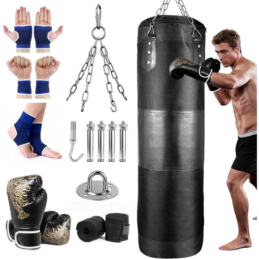 성인용 가죽 헤비 샌드백 세트 (글러브, 핸드랩, 걸이 - Boxing Glove Set 리뷰 및 가격
